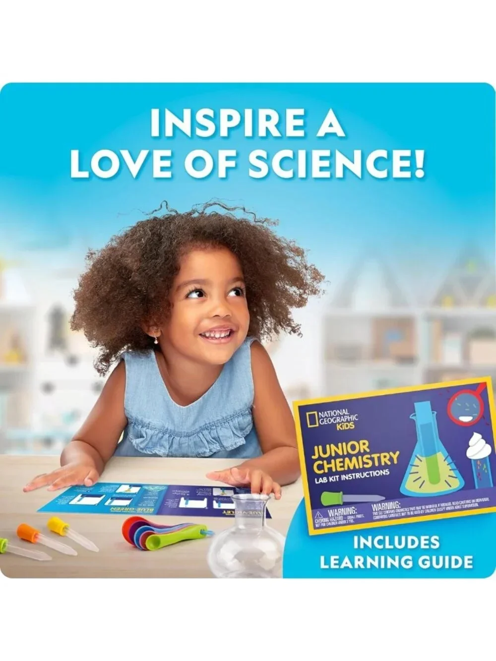 Complete Chemistry Lab Kit for Kids - 50 Science Experiments & 20+ Tools, Ages